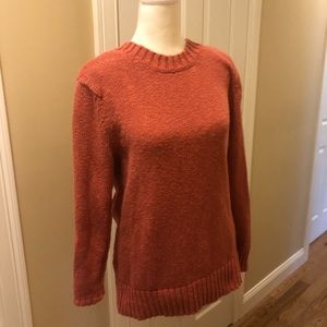 Coral cotton ragg sweater